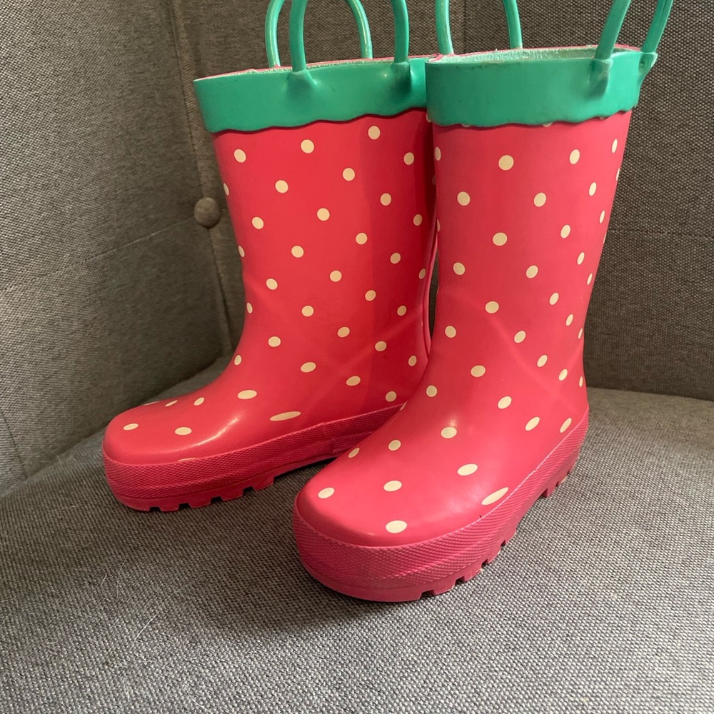 Carter's Pink Polka Dot Rain Boots